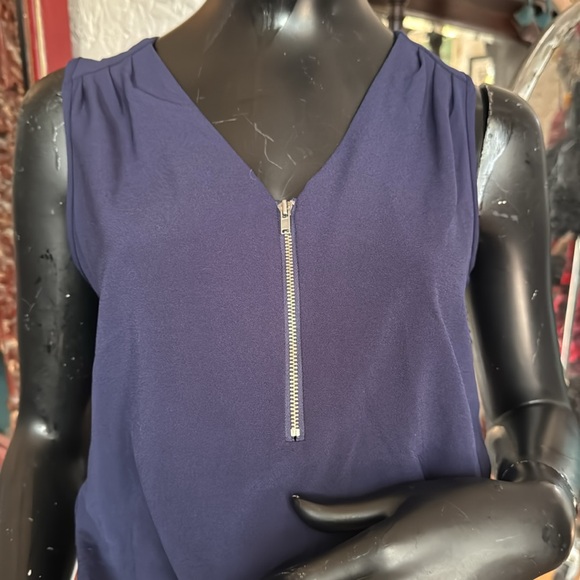 Navy sheath dress with French graffiti - Picture 2 of 7